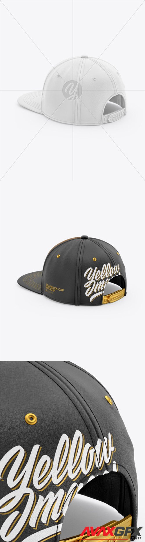 Leather Snapback Cap Mockup 65311