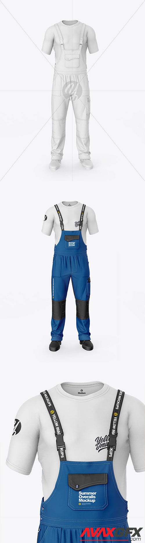 Summer Overalls Mockup – Front View 67889
