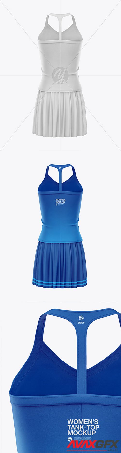 Women's Tennis Clothing Set Mockup 60722