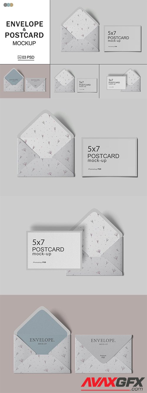 Envelope and Postcard Mockups