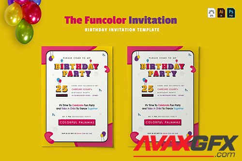 Funcolor | Birthday Invitation