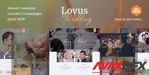 ThemeForest - Lovus v1.0.2 - Wedding Website Template - 19150798