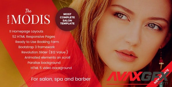 ThemeForest - Modis v1.3.4 - Salon, Spa & Barber Website Template - 15393570