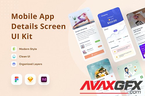 Mobile App Details Screen UI Kit