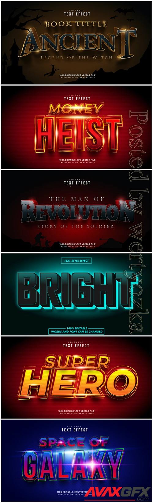 Text effect in vector vol 3