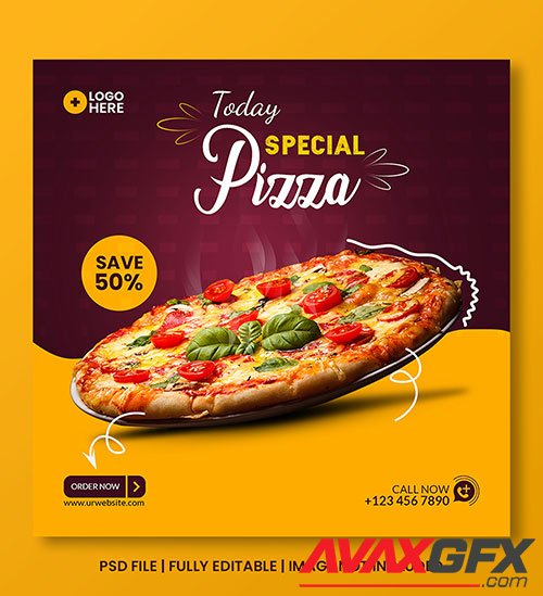 Special food discount social media post template