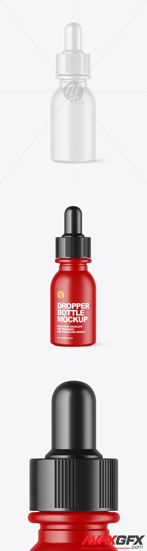 Matte Dropper Bottle Mockup 65345