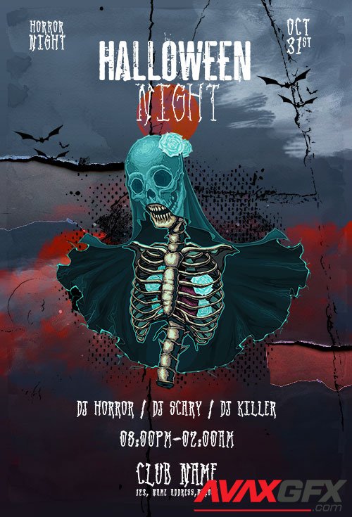 Halloween Night Flyer Template PSD