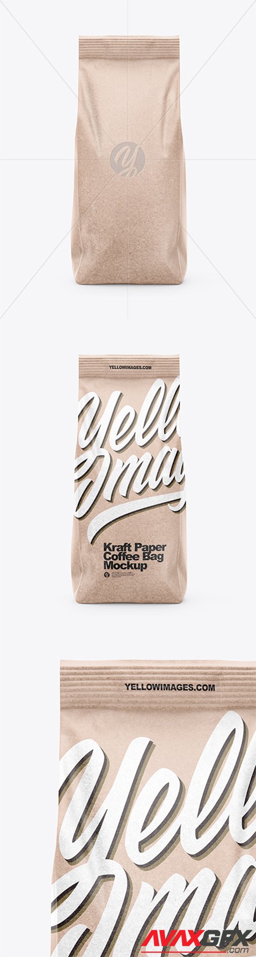 Kraft Coffee Bag Mockup - Front View 66603