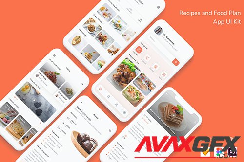 Recipes and Food Plan App UI Kit