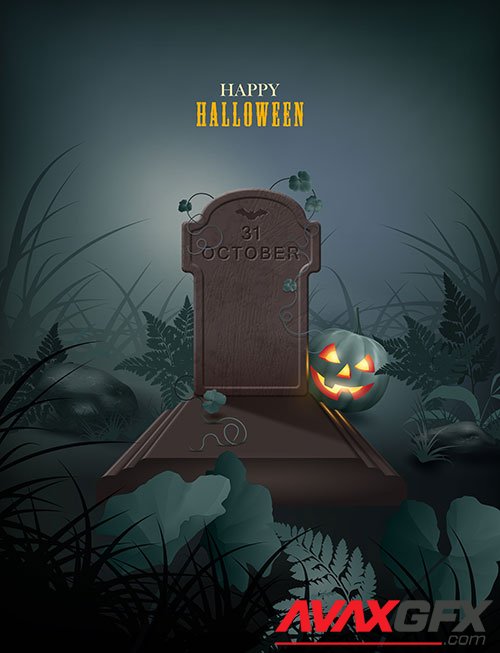 Halloween themed vector illustration