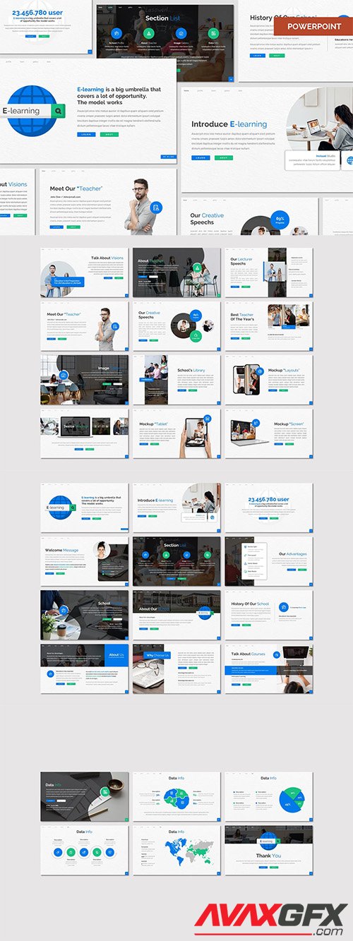 E Learning - Education Powerpoint, Google Slides and Keynote Template