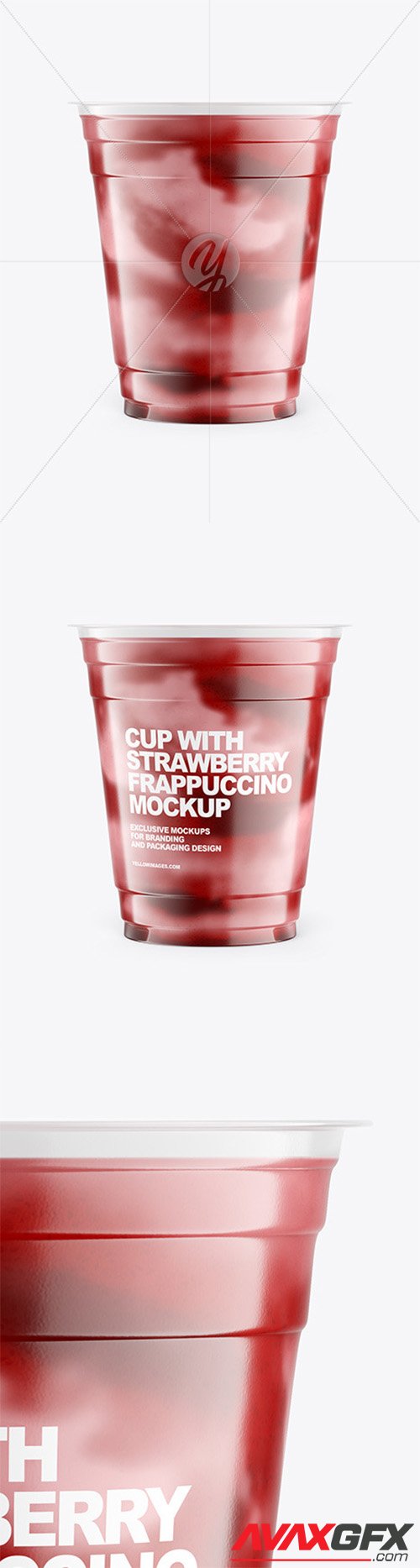 Cup With Strawberry Frappuccino Mockup 68090