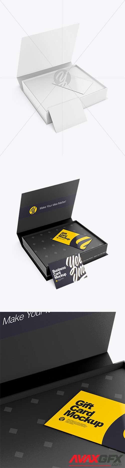 Business Cards in a Box Mockup - Half Side View 67785