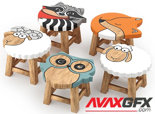 kids furniture01-animal chairs