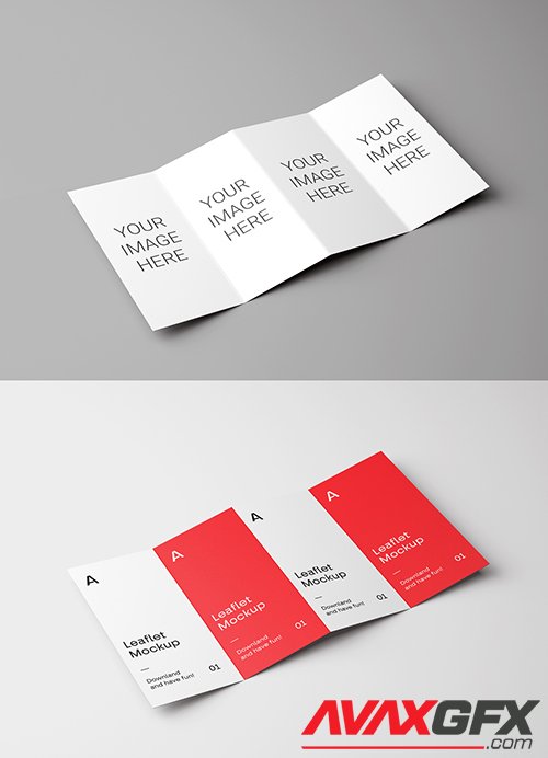 Four-Fold Brochure Mockup 332733628