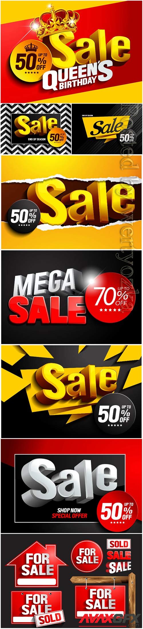 Sale with discount vector design