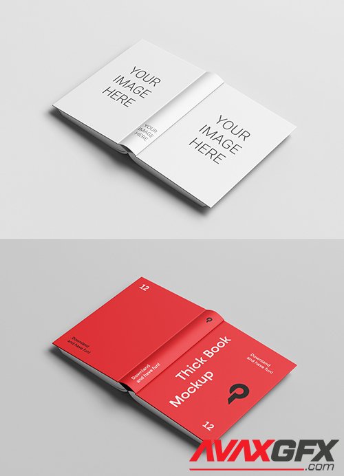 Cover Side of Open Book Mockup 332736876