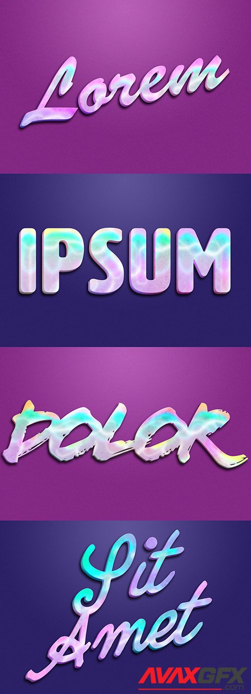 Holographic Text Effect Mockup 332774493