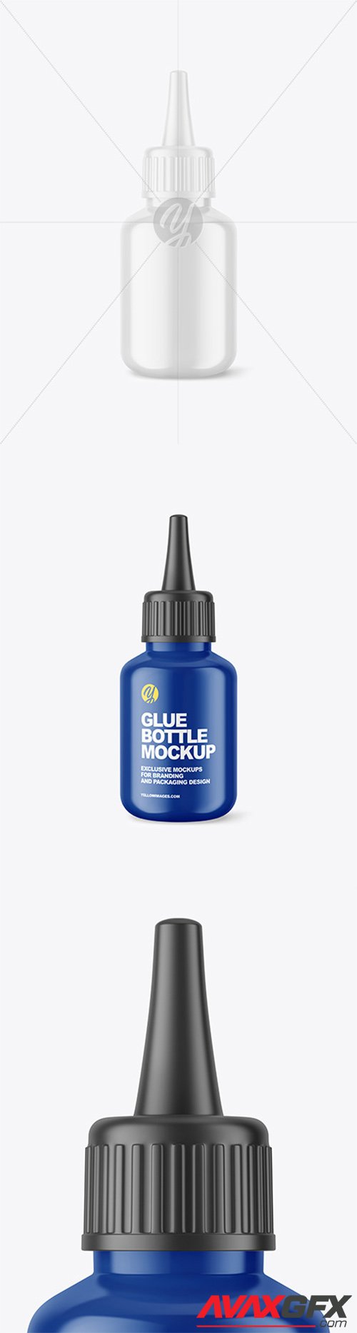 Glossy Glue Bottle Mockup 66588