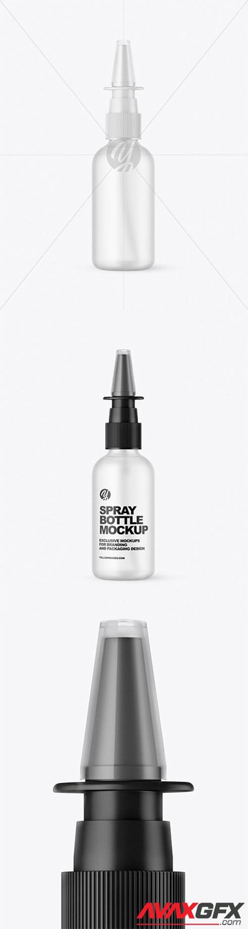 Frosted Glass Nasal Spray Bottle Mockup 66528