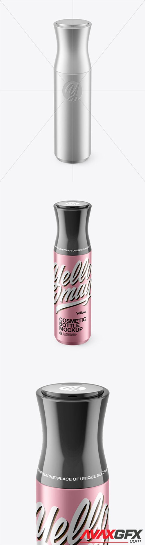 Matte Metallic Cosmetic Bottle Mockup 66535