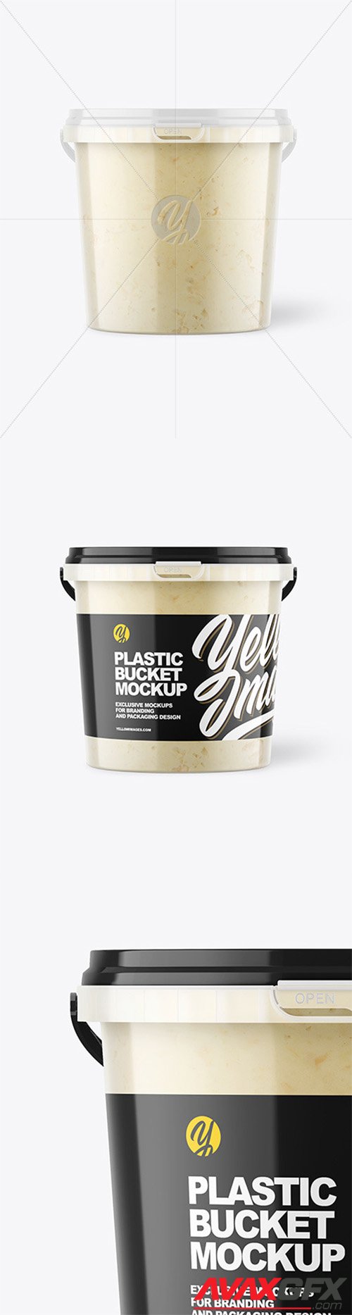 Plastic Bucket with Sauce Mockup 66579