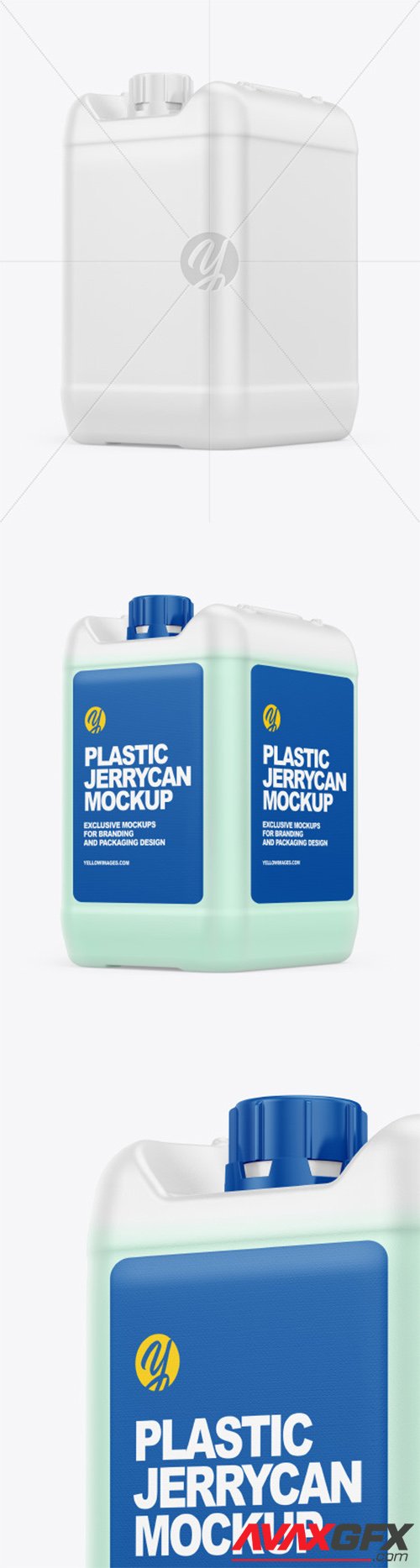 Plastic Jerrycan with Liquid Mockup 66512