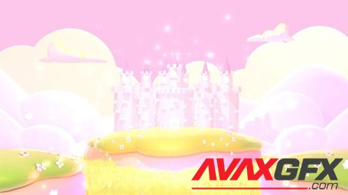 Cartoon Pink Castle 28780422