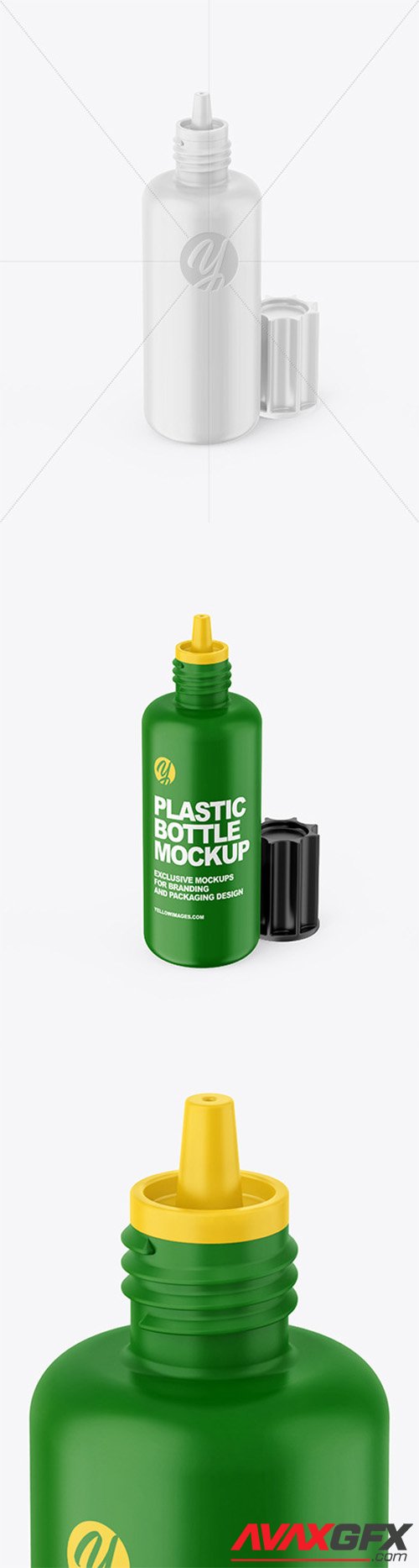 Opened Matte Plastic Bottle Mockup 66426