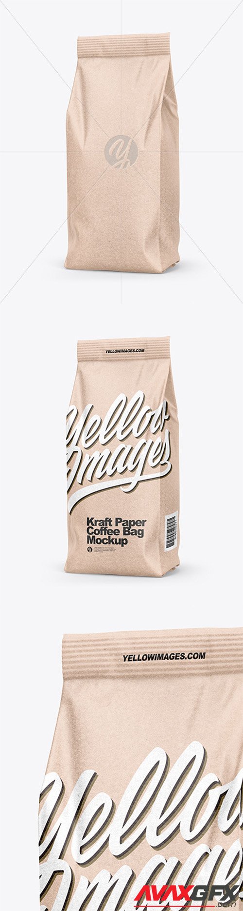 Kraft Coffee Bag Mockup - Half Side View 66451