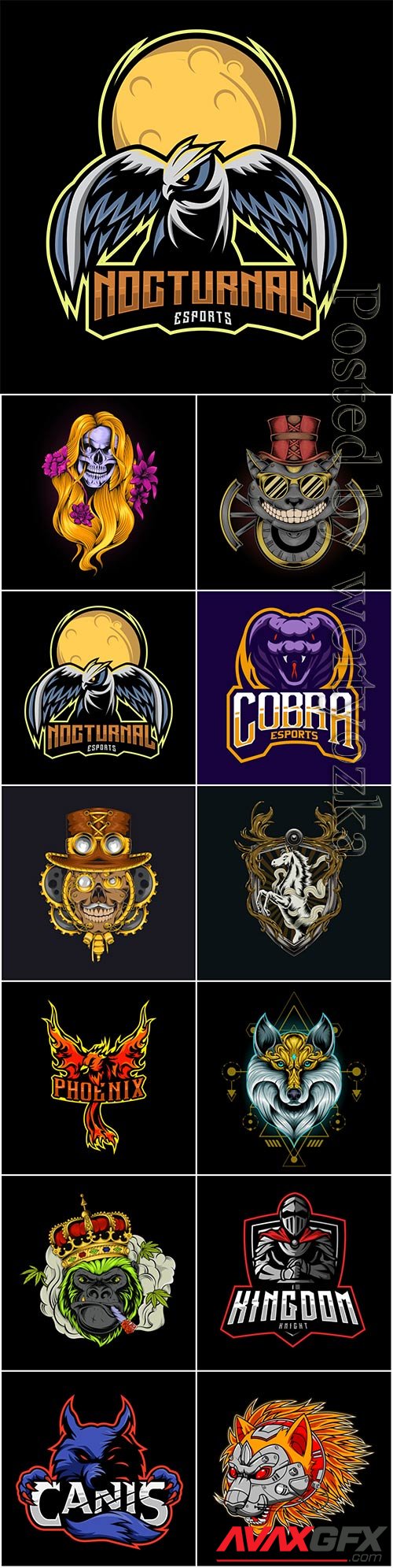 Vector mascot logo esports inspiration