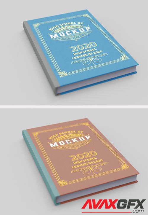 Hardcover Book Cover Mockup 345718581