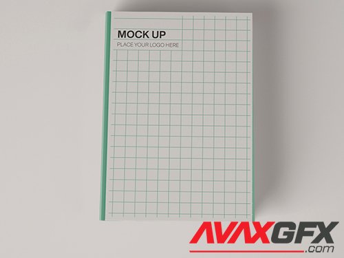 Top View of Two Hardcover Books Mockup 346305010