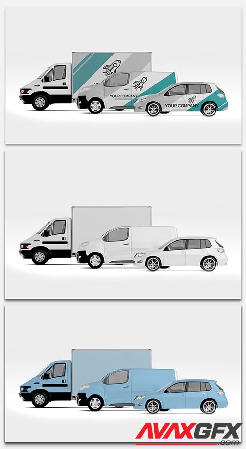 Series of Vehicles Mockup 385143046