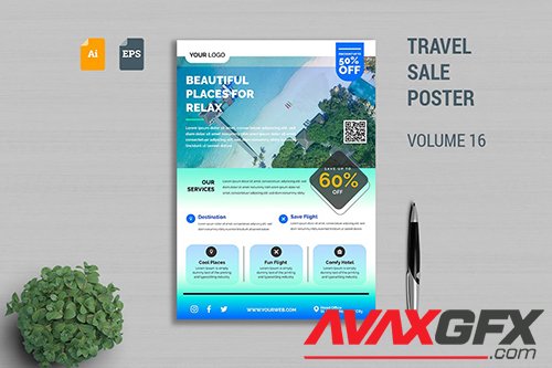 Travel Sale Poster Template Vol. 16