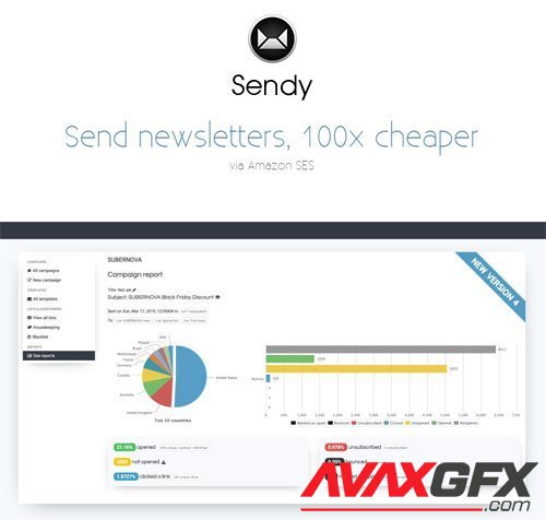 Sendy v5.0.0 - Send Newsletters 100x Cheaper - NULLED