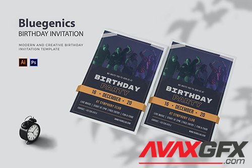 Bluegenics - Birthday Invitation