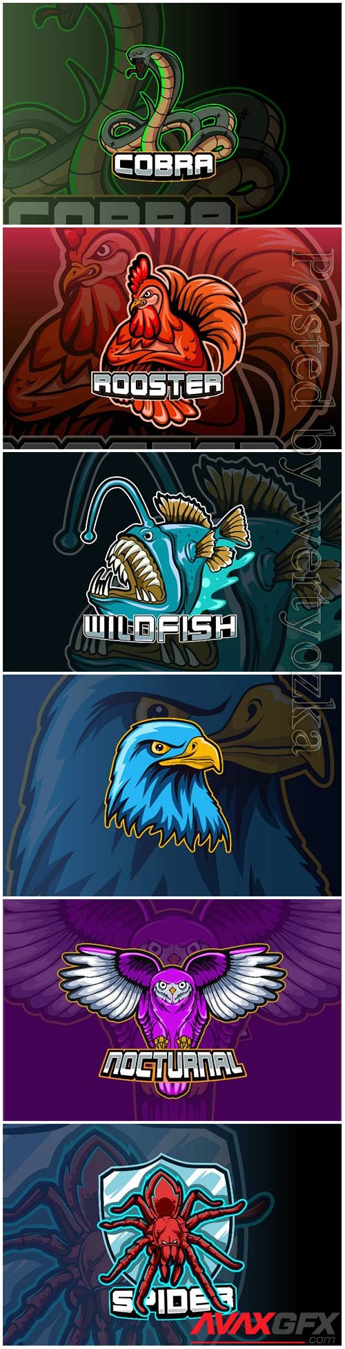 Mascot esport logo design premium vector vol 23