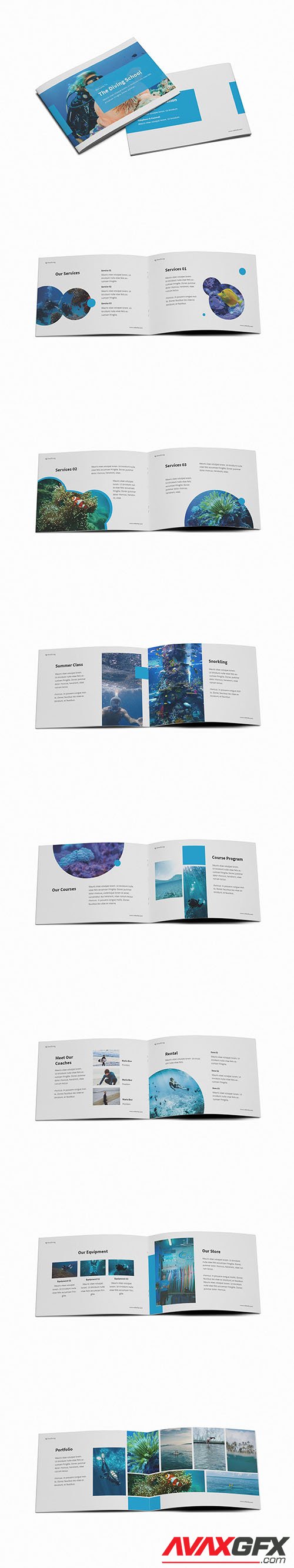 The Dive A5 Brochure Template