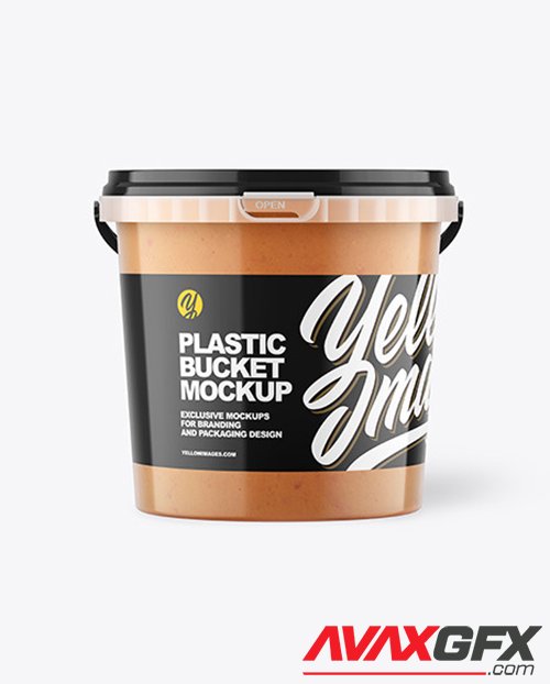 Plastic Bucket with Sauce Mockup 66409