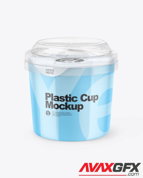 Glossy Plastic Cup Mockup 66421