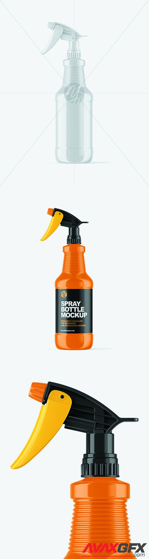 Glossy Spray Bottle Mockup 66358
