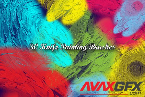 30 Knife Painting Brushes
