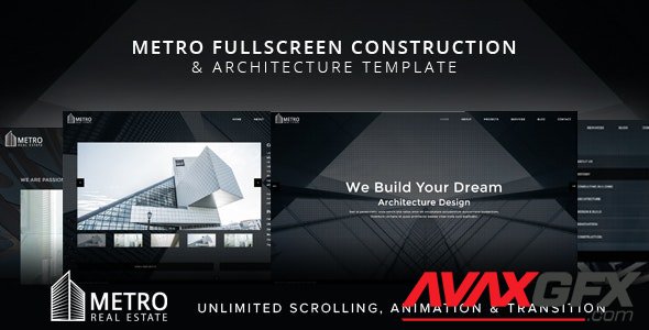ThemeForest - Metro v1.0 - Fullscreen Construction and Architecture Template (Update: 18 August 17) - 20080742