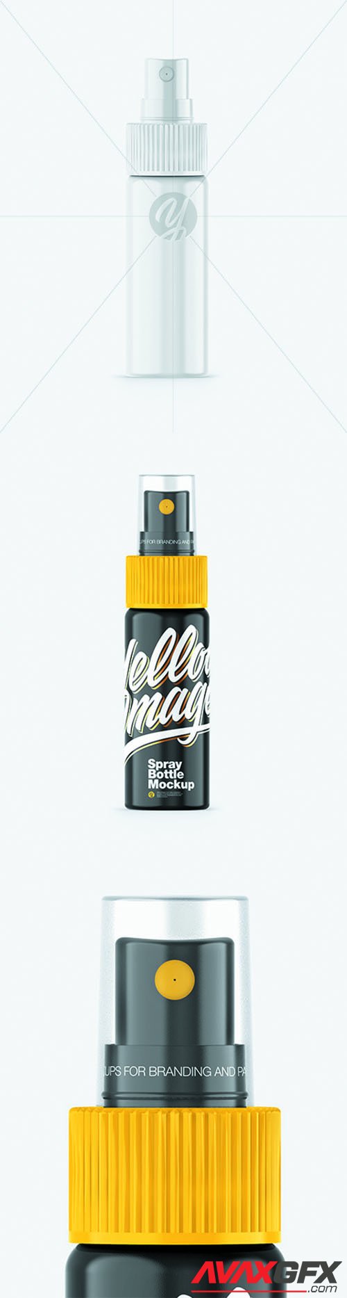 Glossy Spray Bottle Mockup 65917
