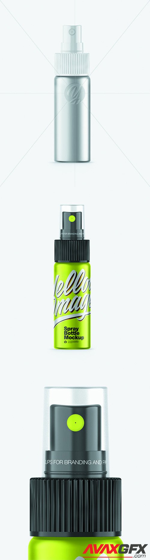 Metallic Spray Bottle Mockup 66259