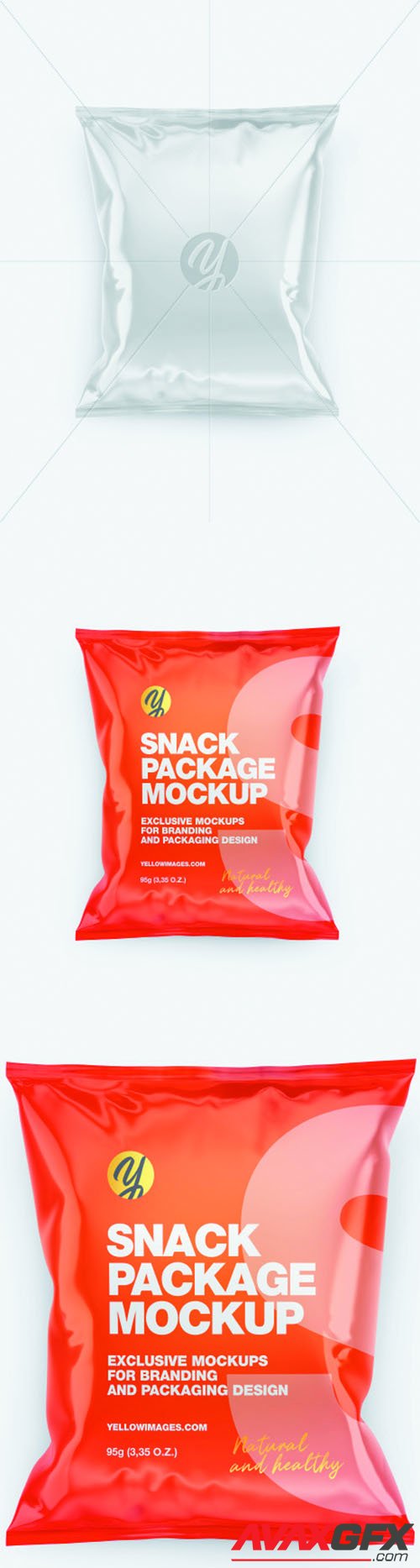 Glossy Snack Package Mockup 66017