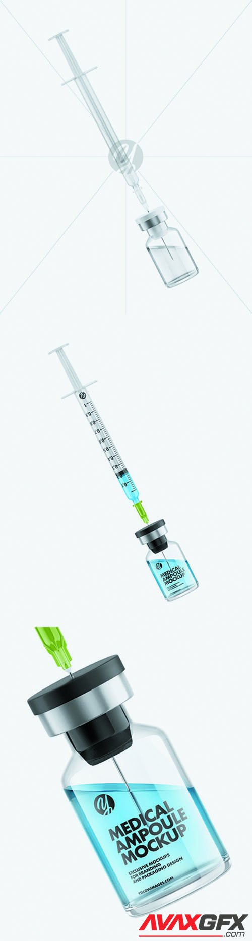 Medical Ampoule with Syringe Mockup 68788