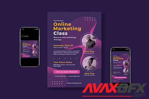 Marketing Online Flyer Set